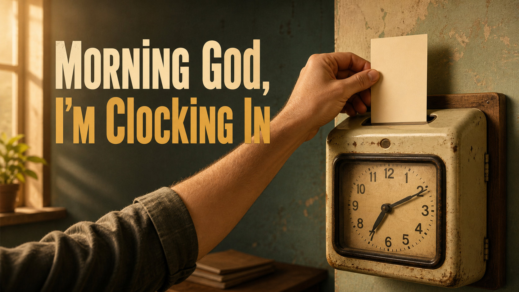 Morning God, I’m Clocking In